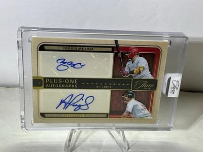 Albert Pujols Yadier Molina ‘25 Panini Three And Two Plus One Auto Cardinals /33 - Image 1 of 3