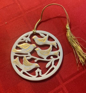 Vintage Lenox 12 Days of Christmas Ornament Four Calling Birds 1990 - Picture 1 of 9