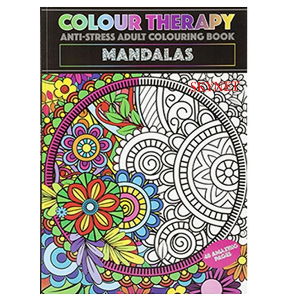 NEW EDITION MANDALAS  ADULTS COLOURING BOOK A4 - ANTI-STRESS THERAPY - Image 1 of 1