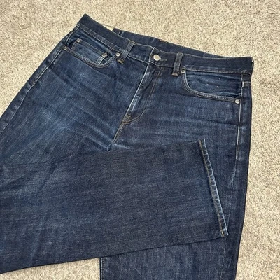 Pantalones de mezclilla J Crew para hombre 34x32 azul 770 rectos Kaihara japonés preppy Foto 1 de 4