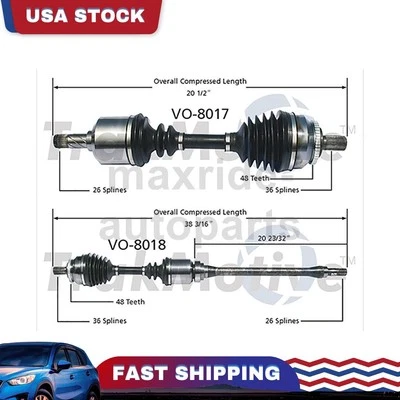 Front Passenger Driver Side CV Axle Joint Fits 2000 2001 2002 1999 Volvo C70 - Image 1 of 3