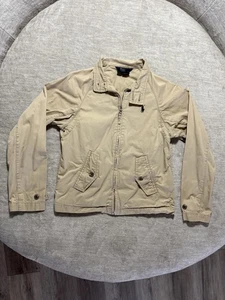 Polo Ralph Lauren Jacket Boys Medium 12/14 Khaki Harrington Full Zip Pony Logo - Picture 1 of 9