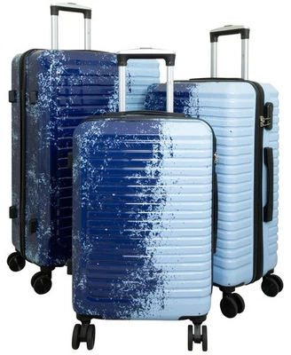 Hartschalen Trolley Zwei-Farb-Print Sierra hell-dunkelblau 3tlg. Set Gr. M,L,XL - Bild 1 von 4