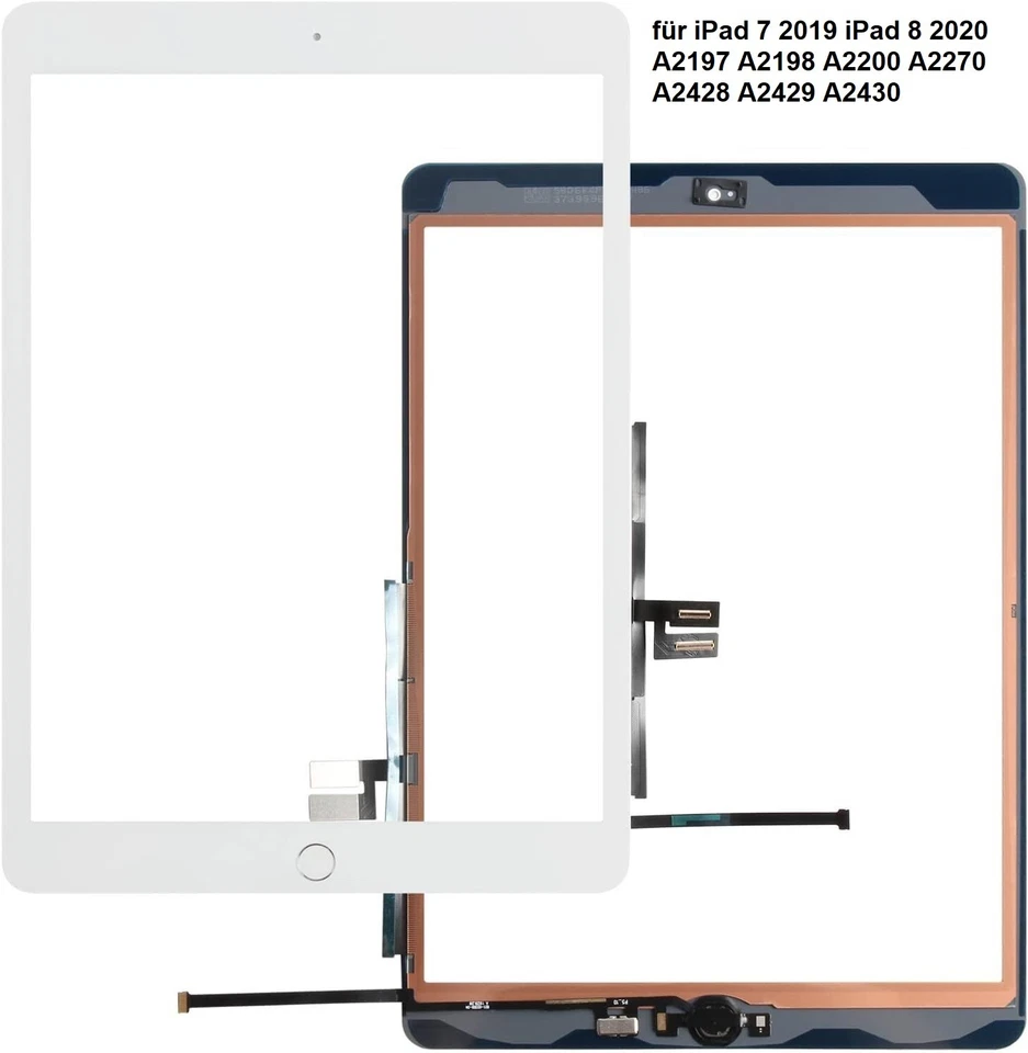 HANDYWEST Pantalla táctil para iPad 7 2019 iPad 8 Digitalizador A2197 A2200 10.2 2020 A2428 A2429