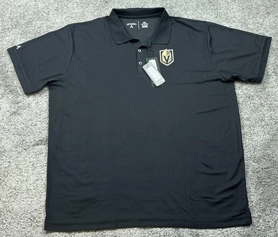 Camisa Polo Vegas Golden Knights Para Hombres 2XL Negra NHL Hockey Manga Corta Golf Foto 1 de 4