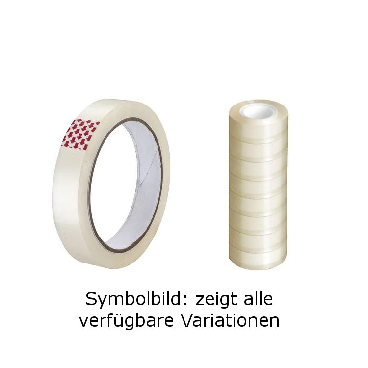 Wonday Klebefilm transparent 19 mm x 33 / 66 m Klebeband Durchmesser: 25 / 76 mm