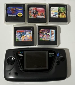 Sega Game Gear Model 2110 - teilweise funktionsfähig mit 5 Spielen & Spielehüllen - Bild 1 von 19