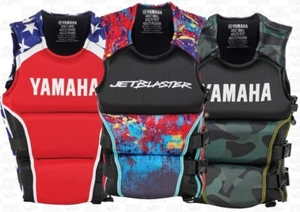 YAMAHA Neoprene Side-Entry PFD Life Vest Jacket BLACK RED BLUE Blaster MAR-25VSE - Picture 1 of 7