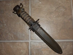 Genuine vintage WWII US Army M1 Carbine bayonet w/ m8 scabbard Imperial !!! - Picture 1 of 9