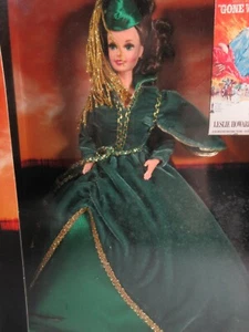 Barbie Doll as Scarlett O’Hara in Gone With the Wind NIB Drapery Dress Green - Picture 1 of 8