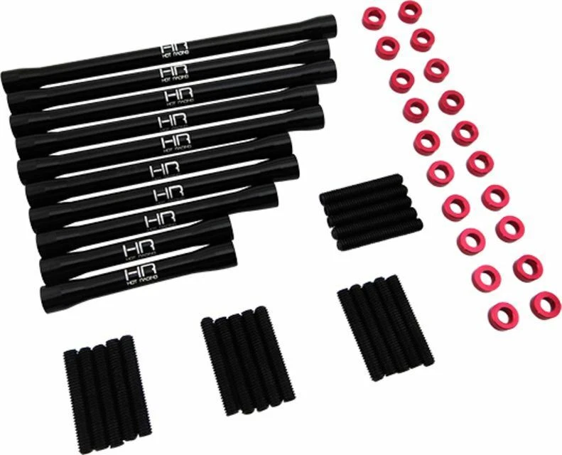 Hot Racing Aluminum 313mm Pro-link Set Black for Axial Scx10 II Car #scxt313pl01