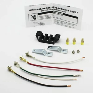 Genuine OEM Whirlpool 279320 Dryer Terminal Block Kit, White New Free Shipping - Picture 1 of 2