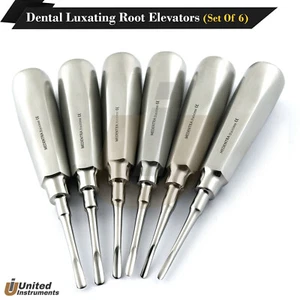 6pz Ascensori Lussanti Dentali Estrazione Chirurgia Orale Punta Radice Apicale Ascensori - Foto 1 di 8