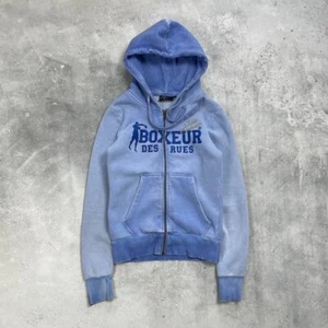 Sudadera con capucha y cremallera completa Boxeur Des Rues Y2K azul para mujer talla M - Imagen 1 de 24