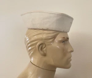 SOMBRERO MARINERO COPA DIXIE BLANCO MARINO DE LA SEGUNDA GUERRA MUNDIAL VINTAGE (NOMBRE PLANTILLA) - Imagen 1 de 12