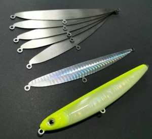 5 Edelstahl Einsätze in Fischform für Heimwerkerköder - Bild 1 von 4