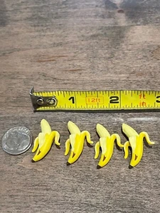 1:12 Scale x4 Bananas Fruit Miniature Dollhouse Mini Tiny Food Accessories - Picture 1 of 3