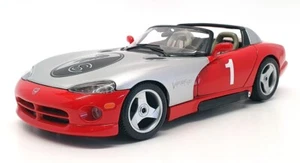 Burago 1/18 Scale Diecast 171021E - Dodge Viper RT/10 - Silver/Red - Picture 1 of 5