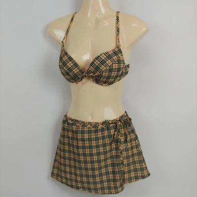 Traje de baño BURBERRY BLUE LABEL Bikini Traje de baño Talla M Cuadros Nova con bolsa Foto 1 de 4