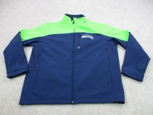 Seattle Seahawks Jacket Mens Extra Large Blue Green Full Zip Logo NFL Football * - Picture 1 of 17