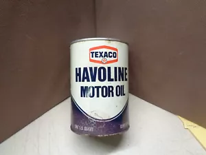 Original Empty Texaco Havoline Quart Oil Can SAE 30 - Picture 1 of 9