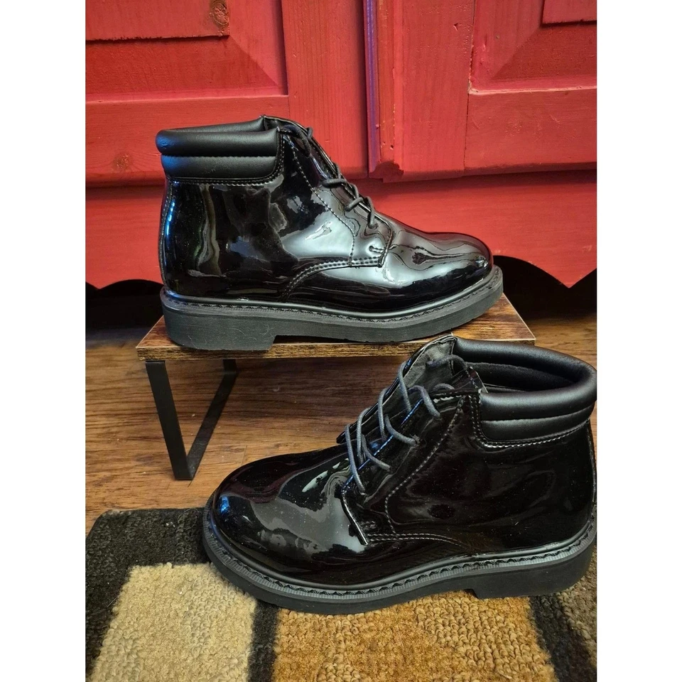 Rocky M 6 W 8 Vestido Couro Alto Brilho 5" Biqueira Macia Chukka Bota de Serviço FQ00500-8 - Imagem 1 de 4