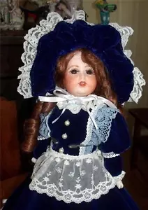 JDK Kestner Reproduktionspuppe Flirty Eye 257 Kestner Biskusleder Body Schinken! - Bild 1 von 1