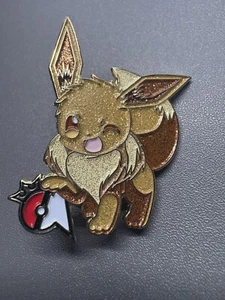 RARE Pin Eevee Pokémon PokémonGo Raids Collectible King Awesome Pinback Super - Picture 1 of 9