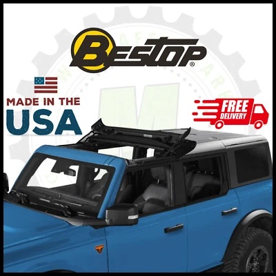 Sunrider de sarga negra Bestop para techo rígido | Se adapta a Ford Bronco 2021-2024 | 4 puertas Foto 1 de 4