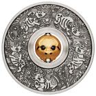 2021-P Tuvalu Rotating Charm 1 oz Silver Year of the Ox Antiqued $1 Coin GEM ...