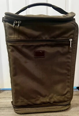 RARE ANDIAMO Check In 21” Wheeled Rolling Olive Green Brown Luggage. - Image 1 of 4