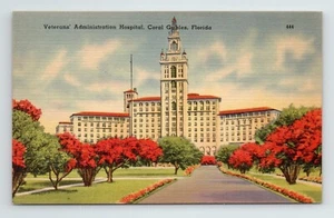 1950s United States Veterans VA Hospital Postcard Coral Gables Florida FL VTG - Picture 1 of 2