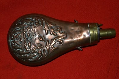 POIRE A POUDRE DE CHASSE XIX° SIECLE-POUR FUSIL DE CHASSE.POWDER HORN OF HUNTING - Photo 1/2