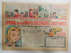 Ipana Tooth Paste Ad: Ipana With WD-9 Destroys ! from 1930's-50's 7.5 x 10 inch - Picture 1 of 1