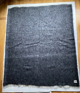 "Jayson Home grau 100 % Mohair Wendedecke Made in France 60"" x 72""" - Bild 1 von 10