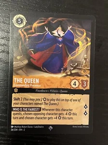 Disney Lorcana The Queen Commanding Presence 26/204 Rise of the Floodborn - Picture 1 of 3