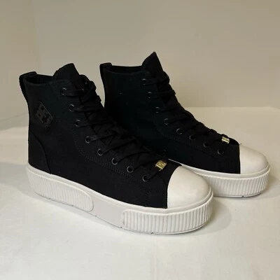 PF Flyers Plataforma Central Allston Negro HI Top Tenis Para Mujer 8.5 Unisex 7 NUEVO Foto 1 de 4