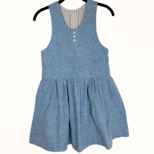 Handmade Girls Jumper Dress Blue Youth Small/Medium - Picture 1 of 6