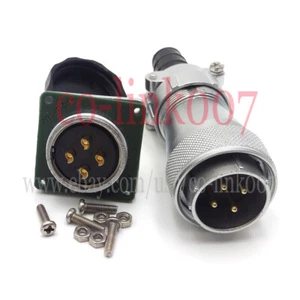 WF28 4pin Waterproof Connector, 4 Wire Aviation Bulkhead Panel Mount IP67 Plug - Picture 1 of 5