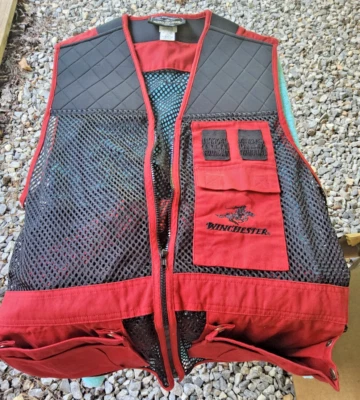 Winchester Sportsman Padded Shooting Mesh Vest Red In Color-Medium Size - Image 1 of 4