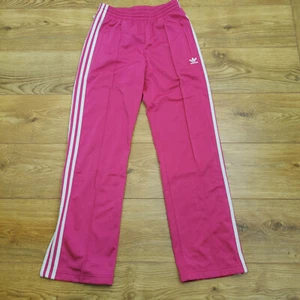 Adidas Womens 12 UK Pink Track Bottoms 3 Stripe Tre Foil Original SST Firebird - Picture 1 of 12