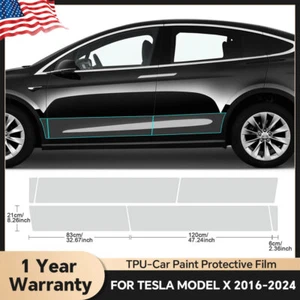 For Tesla Model X 2016-2025 Door Side Skirt Precut Paint Protection Film TPU PPF - Picture 1 of 20