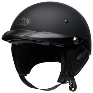Bell Adults PS Pit Boss Motorcycle Half Helmet Matte Black Multiple Sizes NEW - Picture 1 of 10