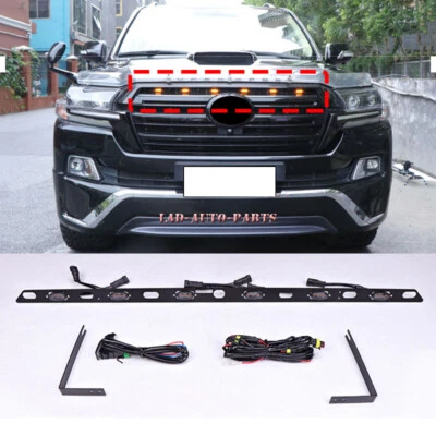 Подходит для Toyota Land Cruiser LC200 2016-2021 6 светодиодных решеток радиатора переднего бампера - Изображение 1 из 4