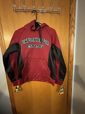 Sudadera con capucha Trail Crest de piel de pluma de aleta roja y negra rendimiento 360 mediana nueva con etiquetas Foto 1 de 4