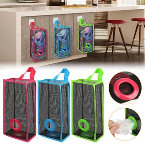 Kitchen Grocery Bag Holder Wall Mount Storage Dispenser Plastic Pouch Organizer - Picture 1 of 15