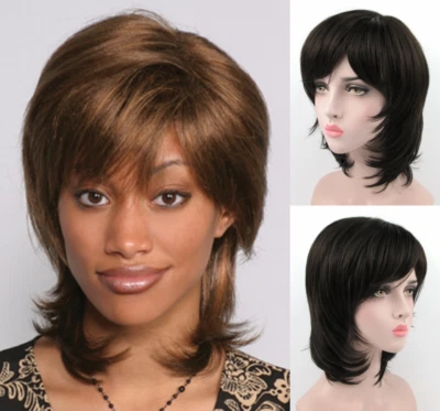 PELUCA BOB PELUCA TORA SHAG BOB EN CAPAS MARCO FACIAL LONGITUD MEDIA CABELLO LISO AÑOS 70S Foto 1 de 4