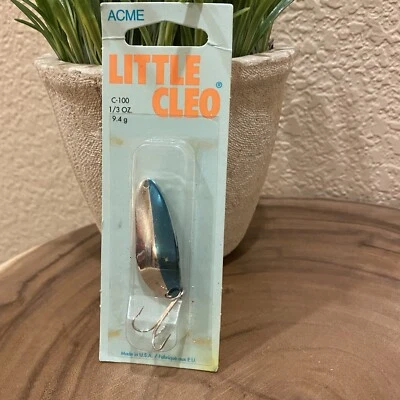 Acme C160NNB 1/3 oz Little Cleo Spoon Blue Chrome - Image 1 of 2