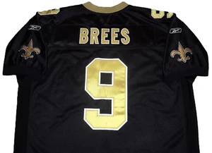 VTG AUTHENTIC DREW BREES NEW ORLEANS SAINTS NFL RBK HOME JERSEY 56 SEWN! - Picture 1 of 5