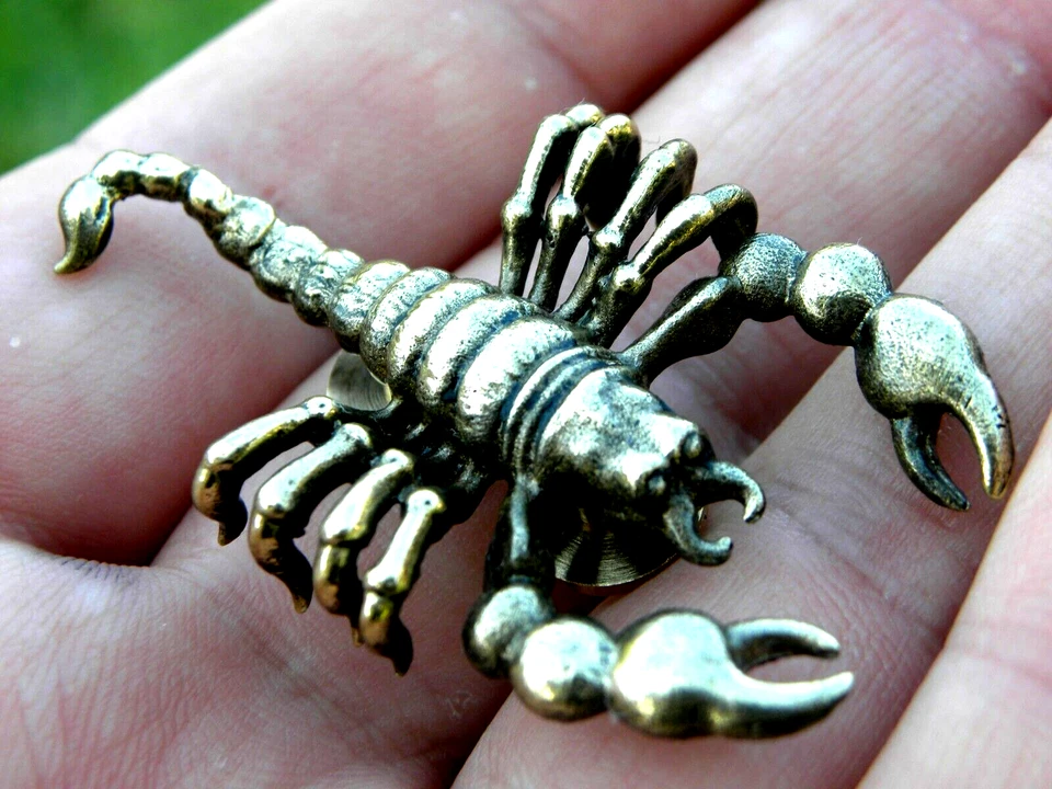 Scorpion concho leather accessory bronze  bag jacket shoes belt cuff bracelet - Image 1 of 4